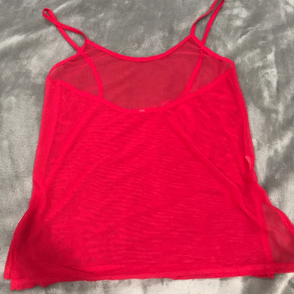 Lf red mesh tank top 🌹